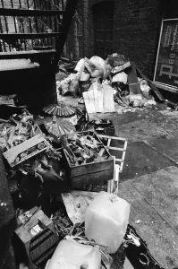 01424 Prints: The scene at the back of the restaurant Melita'in the Kings Road, London