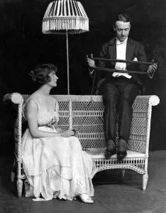 00196 Prints: Scene from the theatre play The Man The Girl and a Dance