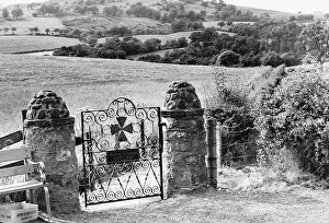 00187 Prints: Scenery Landscape Graveyard A gate leading to the Prophets Grave 1647 - 1955 in