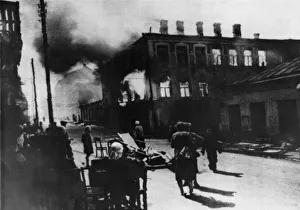 Russia Prints: Scenes in the city of Minsk, Belarus, capital of White Russia following the capture