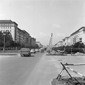 Places Prints: Scenes in East Berlin, East Germany showing daily life continuing as normal soon after