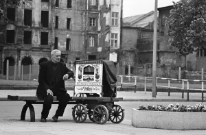 Scenes in East Berlin, four years after work began on the construction of the Berlin Wall