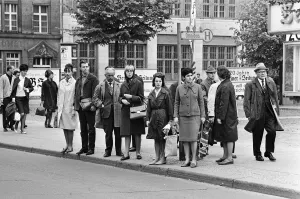 Scenes in East Berlin, four years after work began on the construction of the Berlin Wall