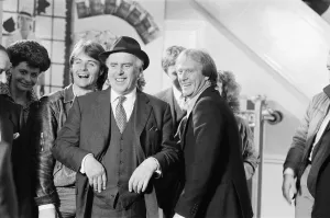 Behind the scenes filming of Minder, a British comedy drama TV Series set in the London
