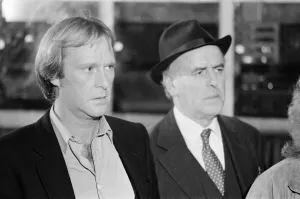 Behind the scenes filming of Minder, a British comedy drama TV Series set in the London
