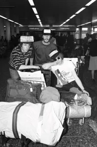 Frustration Prints: Scenes at Gatwick airport in London on the day that Laker Airways went bust