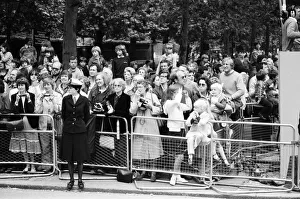 Scenes of great activity in The Mall as a rehearsal for the Royal Wedding takes place