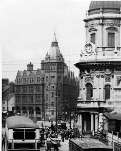 Places Prints: Scenes in Hull, East Yorkshire showing the Prudential Tower on Queen Victoria Square