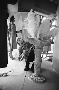 Scenes from inside the shop window at Peter Robinsons Department Store, London