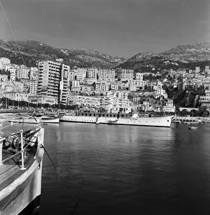 Monaco Prints: Scenes in Monte Carlo harbour as Grace Kelly arrives for her wedding to Prince Rainier