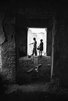 01100 Prints: Scenes in Naples, southern Italy showing local people at work