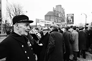 Stadiums Prints: Scenes outside Stamford Bridge stadium on the day of a match between Chelsea v Tottenham