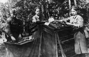 Scenes on the Russian front during the counter-offensive campaign of the Soviet Red Army