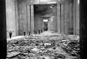 00013 Prints: Scenes shhowing rubble and destruction in the German city of Berlin after the British
