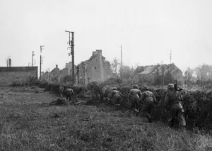 Scenes at the village of Hottot near the town of Tilly Sur Seulles in Northern France