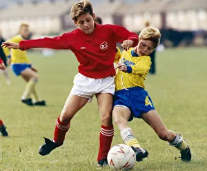 Boys Prints: Schoolboys playing football in the Teesside Junior Festival of Soccer