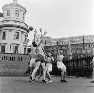 Schoolboys of St martins in the Field take full advantage of the hot weather as they play
