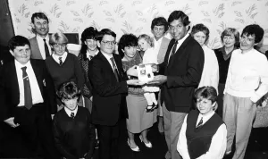 Schoolchildren from Saltscar Comprehensive School, third form