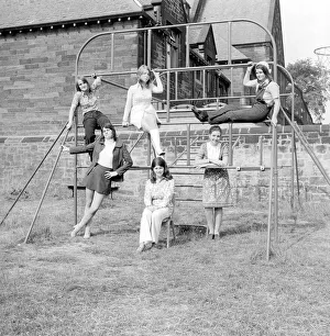Shoes Prints: Schoolgirls from Church High School in Newcastle model the latest fashion 14 July 1971