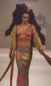 Scorpio former Gladiators star Nikki Diamond making her debut as a model during London