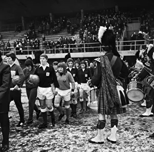 Bagpipes Prints: Scotland 2 vs England 3. Womens first International Match, in Greenock, Scotland