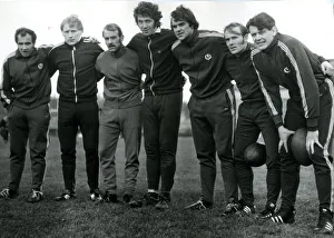 Scotland Rugby training April 1973 Scotland super seven l-r Colin Telfer Johnny