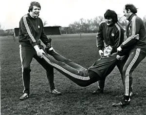 Scotland rugby training February 1974 Scotland Sandy Carmichael who celebrates his