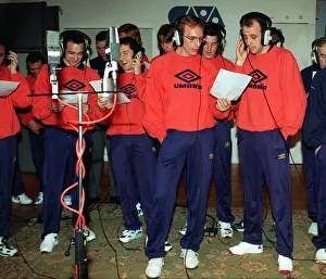 Scotland team recording Scottish football team singing the backing to Rod Stewart