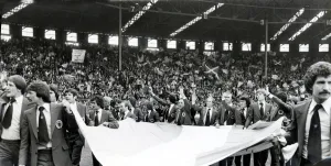 Scotland World Cup Squad 1978 at Hampden Park where they were cheered off by fans