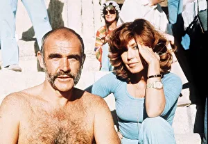Scottish actor Sean Connery with his wife Micheline Roquebrune March 1975