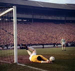 Scottish Cup Final Replay 1963 Rangers versus Celtic Celtic goalkeeper Frank