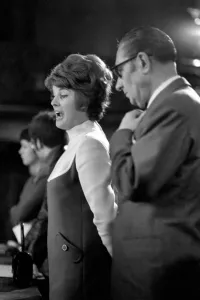 Scottish singer Moira Anderson at the London Palladium during the Royal Variety show