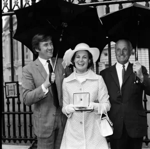 Decoration Prints: Scottish singer Moira Anderson who attended the investiture at Buckingham Palace to
