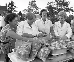 Scouts barbecue at Balsall Common, Warwickshire. 2nd July 1966