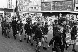 Scouts from the Huddersfield South-West district marched from the Town Hall to the Parish