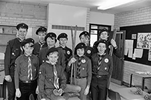 Scouts from Lepton and Crosland Moor ready to start one of the tests during a winter