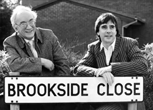 Scriptwriter Phil Redmond on the set of his new Channel Four soap opera Brookside