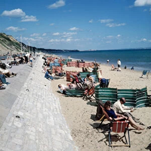 Images Dated 1st June 1971: The sea front and beach at Bournemouth 1st June 1971 Local Caption watscan