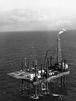 Air Pollution Prints: Sea Gem oil rig discovers natural gas in the North Sea 1965