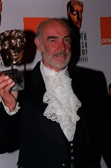 Kilts Prints: Sean Connery Actor April 98 At the BAFTA awards holding award