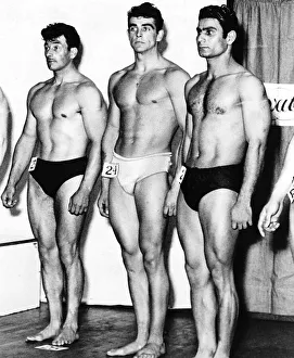 Sean Connery actor centre taken many years ago when he won the Mr Scotland competition