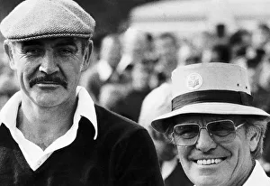 Sean Connery actor with Dickie Henderson comedian at Bob Hope Golf Classic