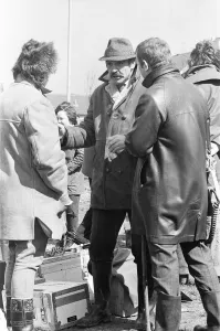 Sean Connery as Detective Sergeant Johnson between takes whilst filming the movie