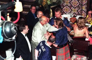 Sean Connery with Ewan McGregor in Paris June 1998 at star studded party following