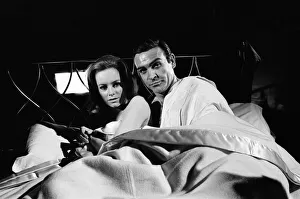 Sean Connery and Luciana Paluzzi filming Thunderball'at Pinewood Studios
