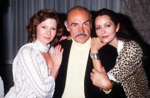 Sean Connery with Pamela Salem and Barbara Carrera December 1983