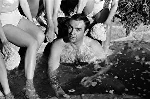 Sean Connery in his role as James Bond in a scene from the film You Only Live Twice