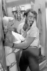 Sean Connery on the set of the film Action of the Tiger