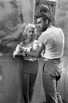 Sean Connery on the set of the film Action of the Tiger
