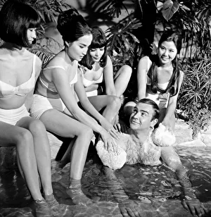 Sean Connery on the set of You Only Live Twice'at Pinewood Studios